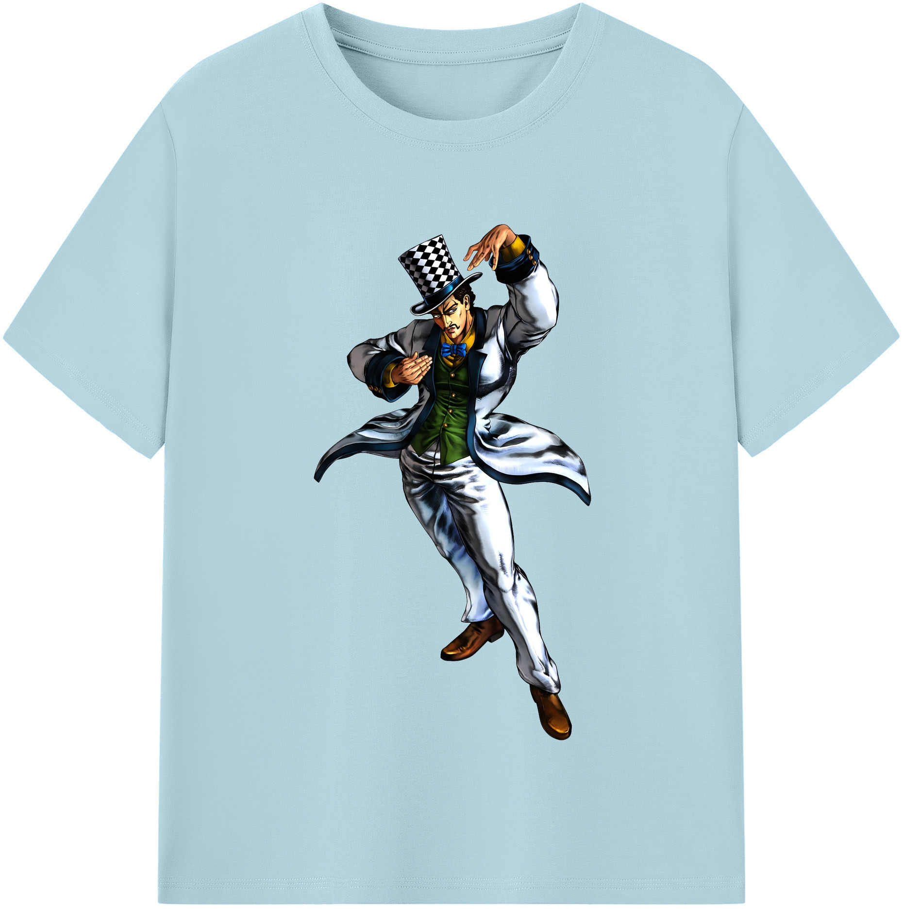 （画像用） ジョジョの奇妙な冒険 ウィル?アントニオ?ツェペリ JoJo's Bizarre Adventure Will Anthonio Zeppeli 綿100％半袖Tシャツ（フロントプリント）